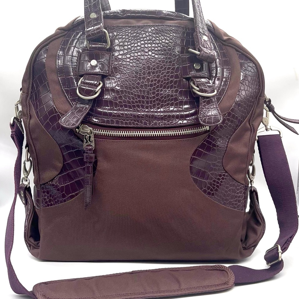 LULULEMON PLUM CROCO GYM BAG